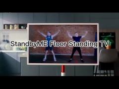 Floor Standing Android Portable Mobile Stand By Me Tv with Camera Hd Video 21.5 27 32 Inch