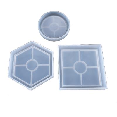 China DIY Handmade Epoxy Resin Mold Square Shape Oval Jewelry Tray Making Silicone Mold Viable for sale