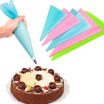 China Disposable Squeeze Spout Cake Baking Decorating Tools EVA Material Icing Cream Pastry Reusable Piping Silicone Bag for sale