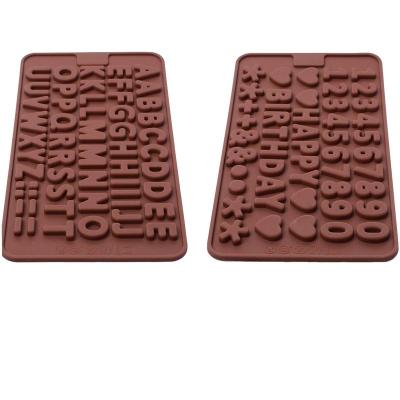 China Disposable Custom Made Personalized Alphabet Number Character Cake Decorating Mold Chocolate Letter Molds for sale