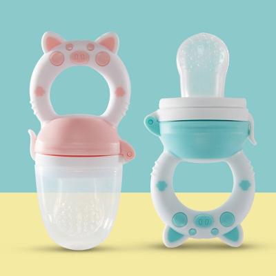 China 2021 BPA Free Hot Sale Food Grade Silicone Baby Fresh Fruit Food Feeder Baby Nipple Nipple Cool Food Nibbler for sale