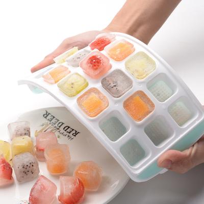 China Sustainable BPA Free Easy Release Small Flexible Square Ice Cube Mold / Big Ball With Lid Silicone Ice Cube Tray for sale