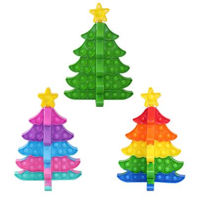 China Popular Sensory Toy Custom Christmas Snowflake Pops Amazon Bubble Christmas Tree Jigsaw Puzzle Toy Children's Educational Toys for sale