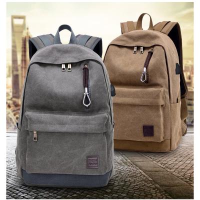 China Vintage Daypacks Bookbags Cotton Casual Backpack Canvas Waterproof Rucksack School Backpack for sale