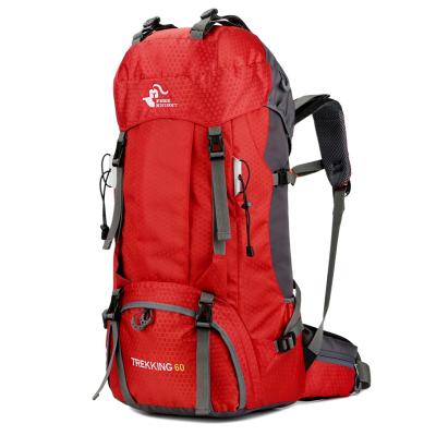 China 60L Waterproof Hot Selling Outdoor Lightweight Nylon Travel Bag Camping Backpack Hiking Rucksack for sale