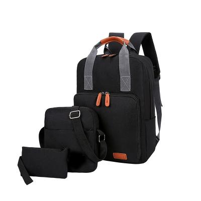 China With USB New Fashion Laptop Backpack Set 3 In 1 Girls Travel Back Business Bag for sale