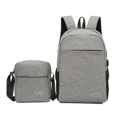 China 2018 Fashion Leisure Men Polyester School Travel Set Business Laptop Backpack Waterproof Bag for sale