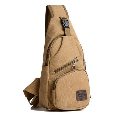 China Fashionable Simple Strap Canvas Sling Messenger Bag Men Cross Body Chest Bag Shoulder Bag for sale