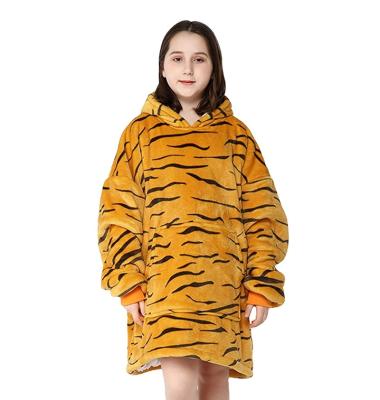 China Wearable Kids Wearable Cover Up Hoodies With Sleeves And Huge Pockets Super Warm Cover Up Sweatshirts for sale