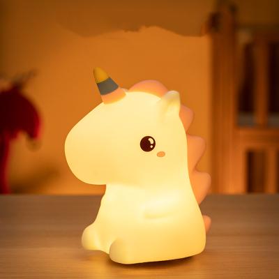 China Modern Special Design 1200mAh Battery Unicorn Kid Baby Night Lamp Rechargeable Night Light for sale