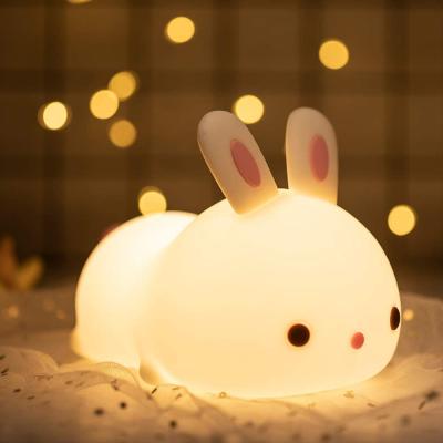 China Modern Unique Cute Rechargeable Animal Atmosphere Lamp Night Appearance Design Ambient Light For Baby for sale