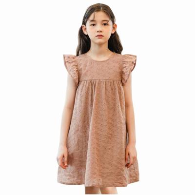 China Wholesale Girls Floral Printing A Line Clothing Summer Anti-Wrinkle Style Casual Dress New Kids Dress Sleeveless In Stock for sale