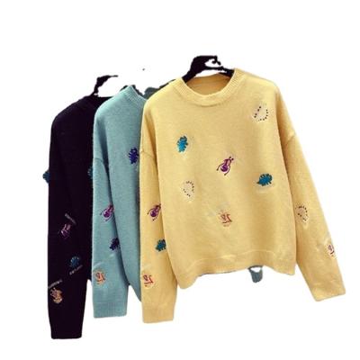 China Wholesale Anti-wrinkle Women's Sweater Fashion Temperament Commuter Round Neck Knitted Quilting Sweater for sale