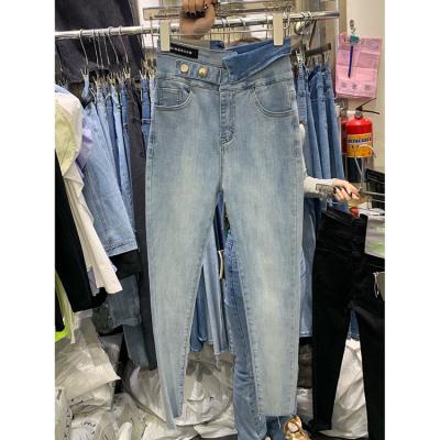 China Breathable New Style Cheaper Female Wash Clearance Clearance Jeans Women Regular Fit Jeans Pants In Stock for sale