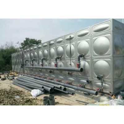 China Hotels SS304 Welding Stainless Steel Water Tank Large Capacity Small Sectional Pressed Hydroponics Modular Equipment for sale