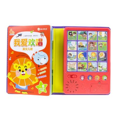 China Educational Toy Quway English Song Sound Book Customized Sound Book For Kids Study for sale