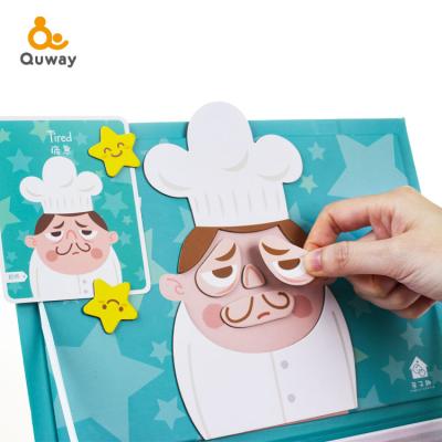 China Enrich Your Child's Hotsale Imagination Stacking Puzzle Magnet Cards Educational Baby Kids Puzzle Toys Expression Creation for sale