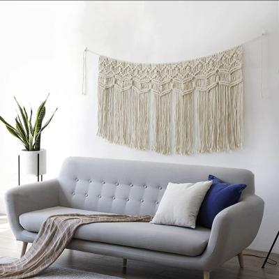 China Large Handmade Woven Bohemian Wall Hanging Macrame Bohemian Wall Hanging for Boho Wedding Living Room Wall for sale