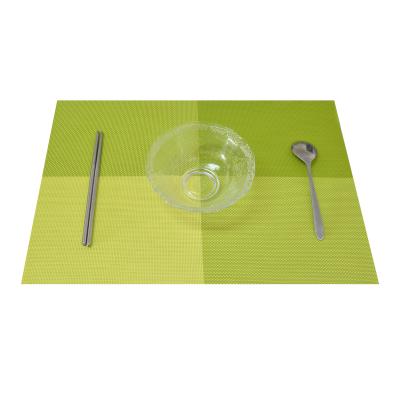 China Wipeable Wipeable PVC Dish Table Mat Place Table Place Mat Sustainable Waterproof Rug Woven Set for sale