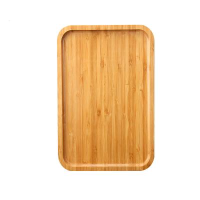 China Wholesale Hotel Home Restaurant Storage Dish Around Food Bamboo Wooden Restaurant Serving Trays For Tea Fruit Bread for sale