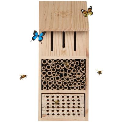 China Breathable Bee House Hotel Butterfly Houses Large Size Outdoor Multi Quality Wooden Insect Hotels for sale