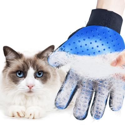 China Viable Cat Dog Grooming Gloves Pet Hair Deshedding Brush Dog Comb for Bath Massage Pet Hair Remover Brush Clean Silicone Pet Gloves for sale