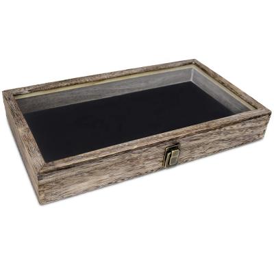 China Handmade Custom Rustic Style Family Storage Personalized Wooden Box With Lock for sale