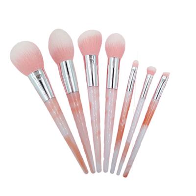 China Angular Blush 7 Pieces Brush Set Wholesale Makeup Brush Base Tools Beauty Makeup Container for sale