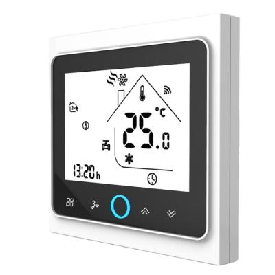 China Contemporary Touch Screen ZigBee Wireless Thermostat For HVAC System Fan Coil Thermostat for sale