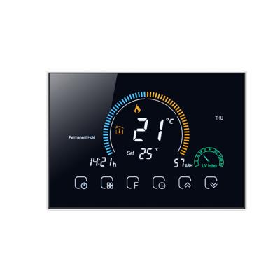 China Contemporary Weekly Programming Touch Screen Floor Heating Room Thermostat Digital Thermostat for Water Heating for sale