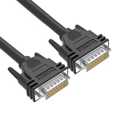 China audio & Video 3m Male DB15 to Black Copper D-SUB15 PIN Connector 20feet /6M Computer Cables & Male Cord M/M Cable 24AWG Connectors for sale