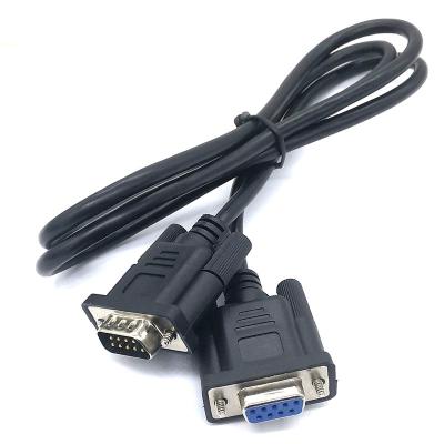 China audio & Serial Video 10ft RS232 COM Port Cable Male to Female Extension 9 Pin Straight Through Cord (3 Meters, Black) for sale