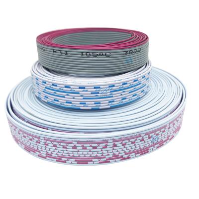 China Electric.connector.ect 2468 PVC Insulation VW-1 FT1 Flame Tested ROHS AWM Electrical Wire Flat Ribbon Cable for sale