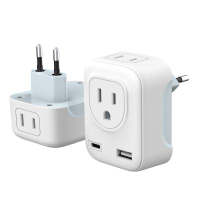 China Power Charging UK Travel Adapter, US to 1 USB UK/Ireland Plug Adapter 1 Type C & 1 Power Outlet, America to Europe E British Irish for sale