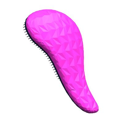 China Waterproof Natural Products Slide Through Detangle Hair Brush Comma Shape Massage Princess Palm Size Detangle Waterproof Hair Brush for sale