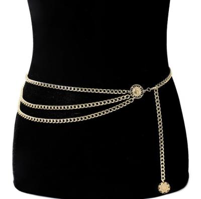 China Fashionable Multilayer Body Chain Alloy Waist Chain Indian Sexy Women for sale