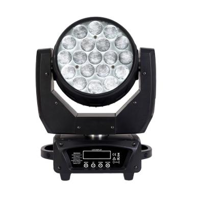 China Professional Sports DMX 19*12w 4in1 Rgbw Stages Zoom Effects LED Moving Head Light Martin MAC Aura Led Wash DMX for sale