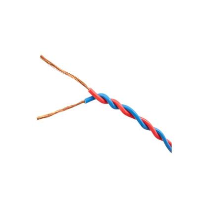 China Copper Conductor RVS Cable Wire Twisted Pair PVC Insulated 1.5mm 2 Core Fire Alarm Cable for sale