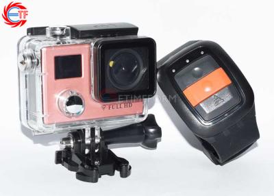 China LED Camcorder Action Camera With Remote , Rose Gold Waterproof DV Camera for sale