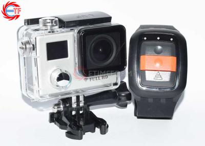 China Silver Action Camera With Remote Control , WIFI 170 Degree Waterproof Sports DV for sale