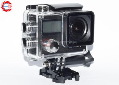 China Black OEM Dual Screen Action Camera 4K 24fps Real Mini Type 1080p 30 Meters Deep for sale