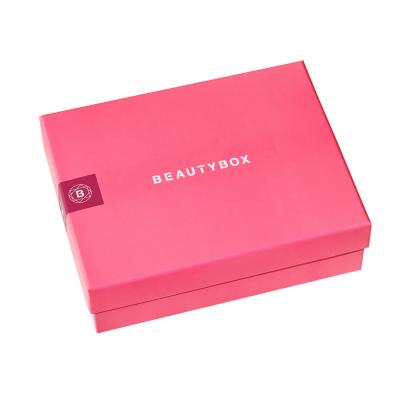 China Custom Materials Luxury Pink Paper Beauty Cosmetic Box Recycled Cardboard Beauty Packaging Box for sale