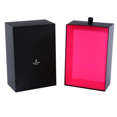 China Large Black Private Label Push Pull Shoe Boxes Handmade Packaging For Shoes for sale