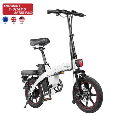 China Long Range 350w 48v Full Suspension Metal Electric Bicycle Ebike E Bicycle E Bike E Bicycle UK EU Europe Cheap Foldable Folding City for sale