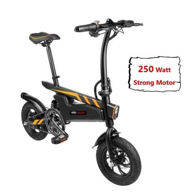 China 12 Inch Long Fat Tire Electric Bike Electric Road Bicycle Unisex Powerful Fast Foldable Off Road Bicycle 250w For Adult for sale