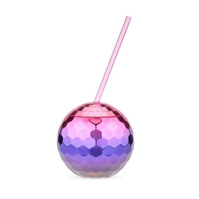 China Rustic Christmas Plastic rianbow PS rianbow disco ball tumbler mug with straw radiance 20 oz plastic travel mug for sale