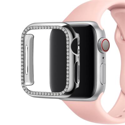 China Full Cover Diamond Case Shockproof/Dustproof With Screen Protector Cover For Apple Watch 40mm 38mm 44mm PC Cover Case For iWatch Series 6/5/4/3/2 for sale