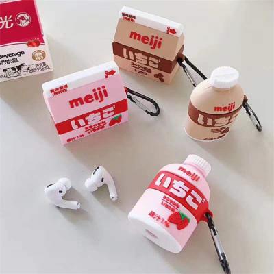 China Wholesale Luxury Bulk Case For Airpods New Designer Food Strawberry Chocolate Milk Bottle Case For Airpods 1 2 pro For Airpod Case for sale