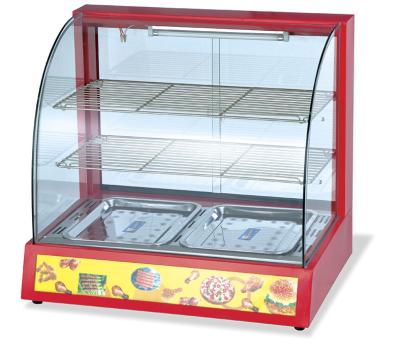 China Dessert Cake Glass Steaming Commercial Food Warmer Cabinet , Heated Display Cabinet for sale