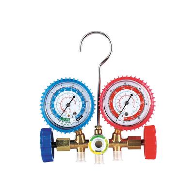 China HBS R134a R134a, R22 HVAC Anti-Collision Pressure Gauges, R12 Various Gauge Set Red for sale